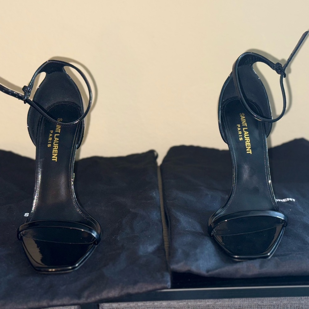 Saint Laurent Black Heeled Sandals